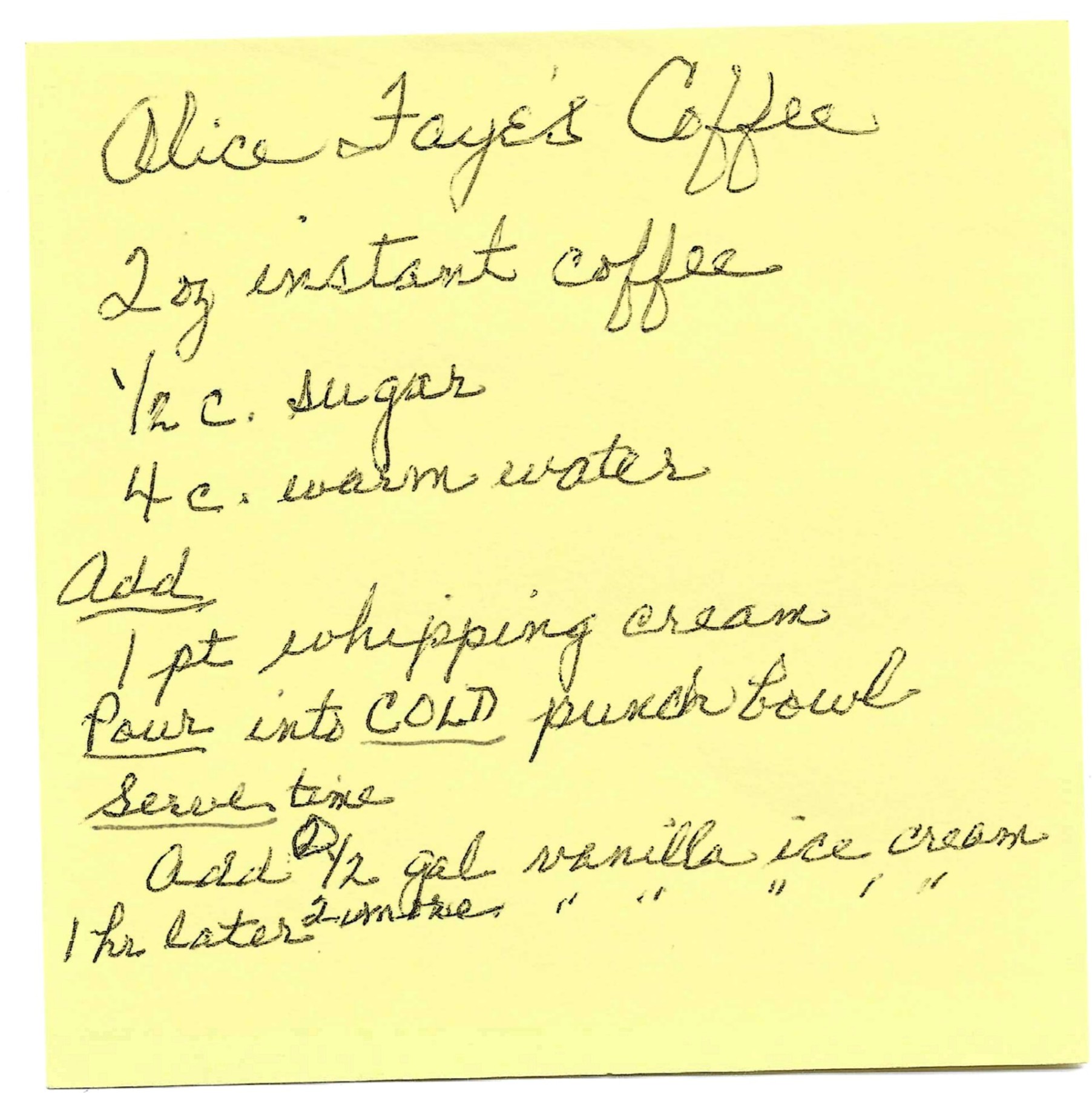 Alice Faye’s Coffee