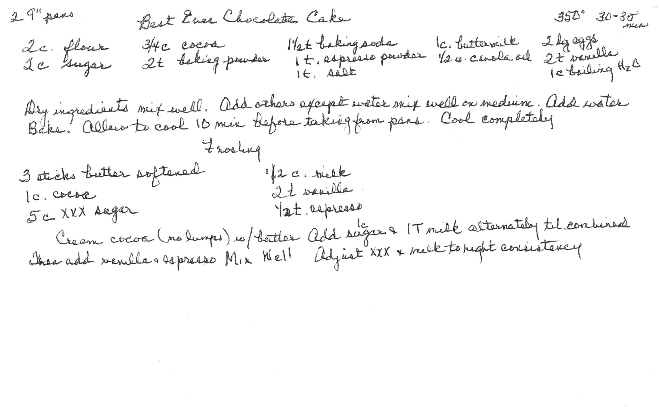 Best Ever Chocolate Cake