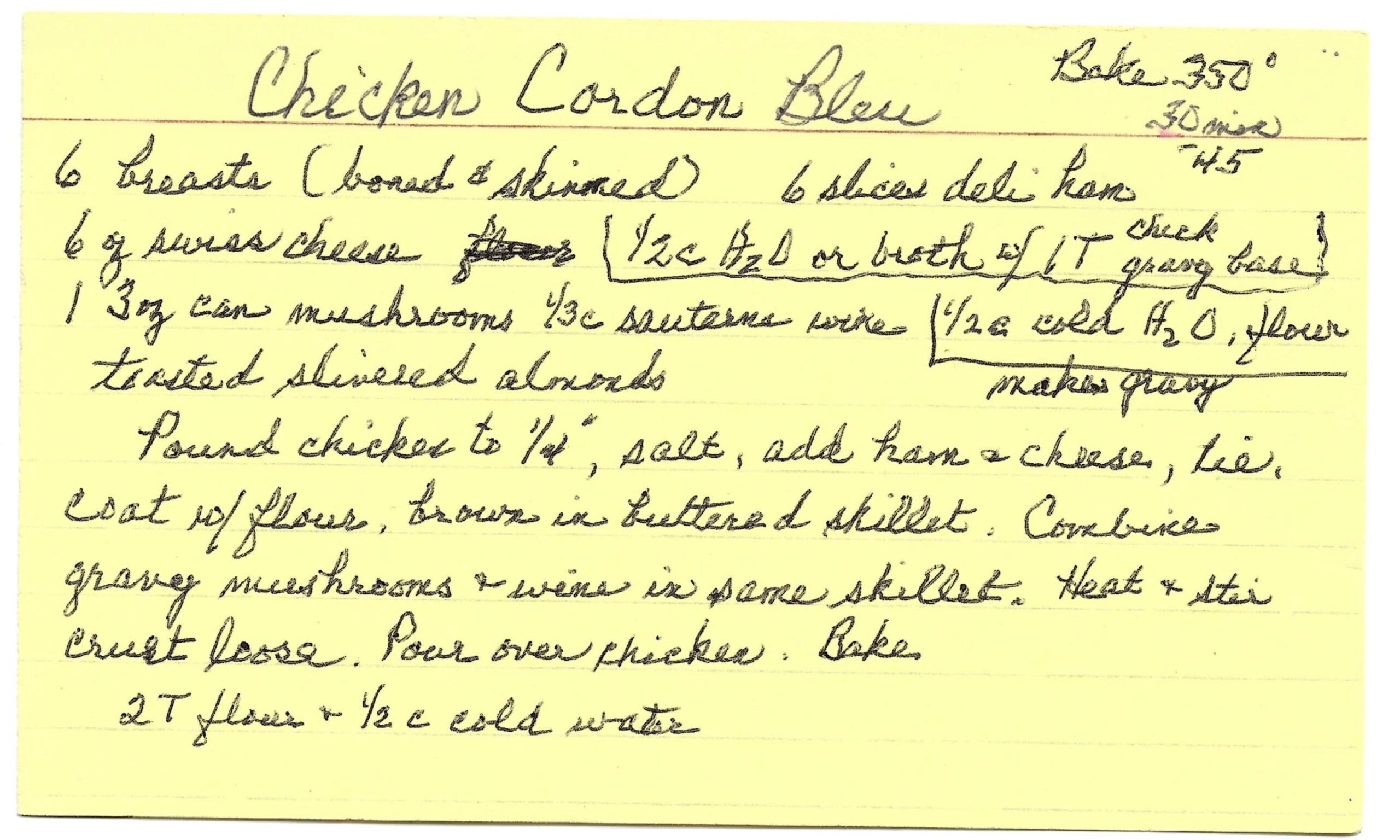 Chicken Cordon Bleu